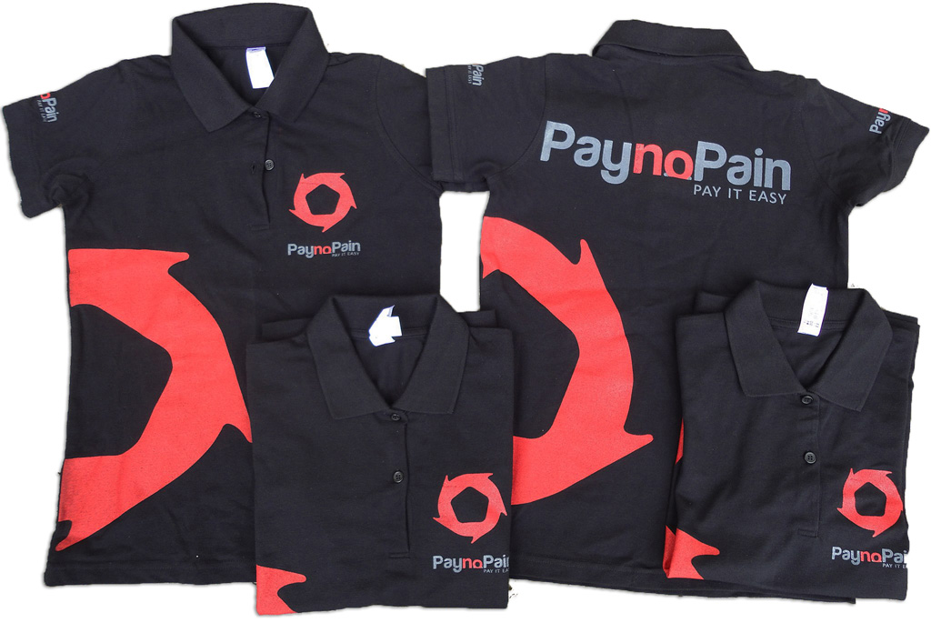 New PaynoPain corporate polo shirts